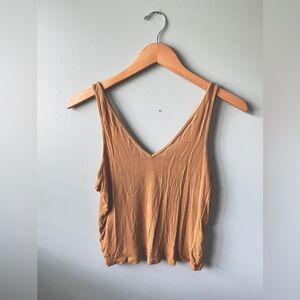 BP. Nordstrom Women's Tan Sleeveless ribbed tank top size medium